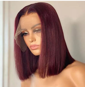 “10” Burgundy Bob Wig