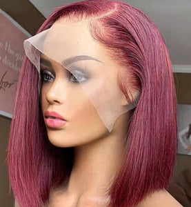 “10” Burgundy Bob Wig